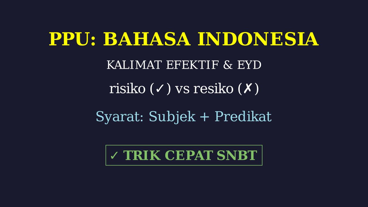 PBM & PPU: EYD, Kata Baku, dan Kalimat Efektif