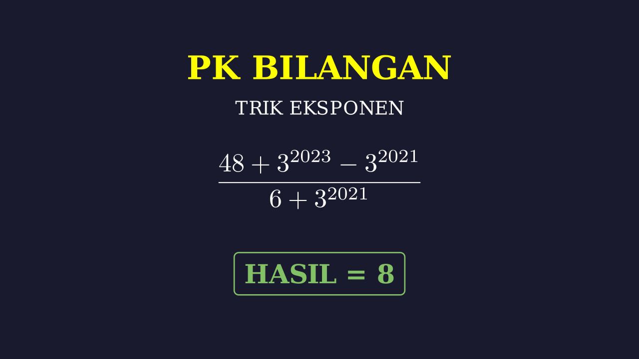 Menyelesaikan Operasi Bilangan Berpangkat