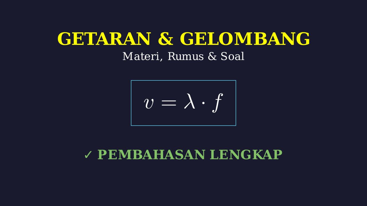 Getaran dan Gelombang: Materi, Rumus & Soal