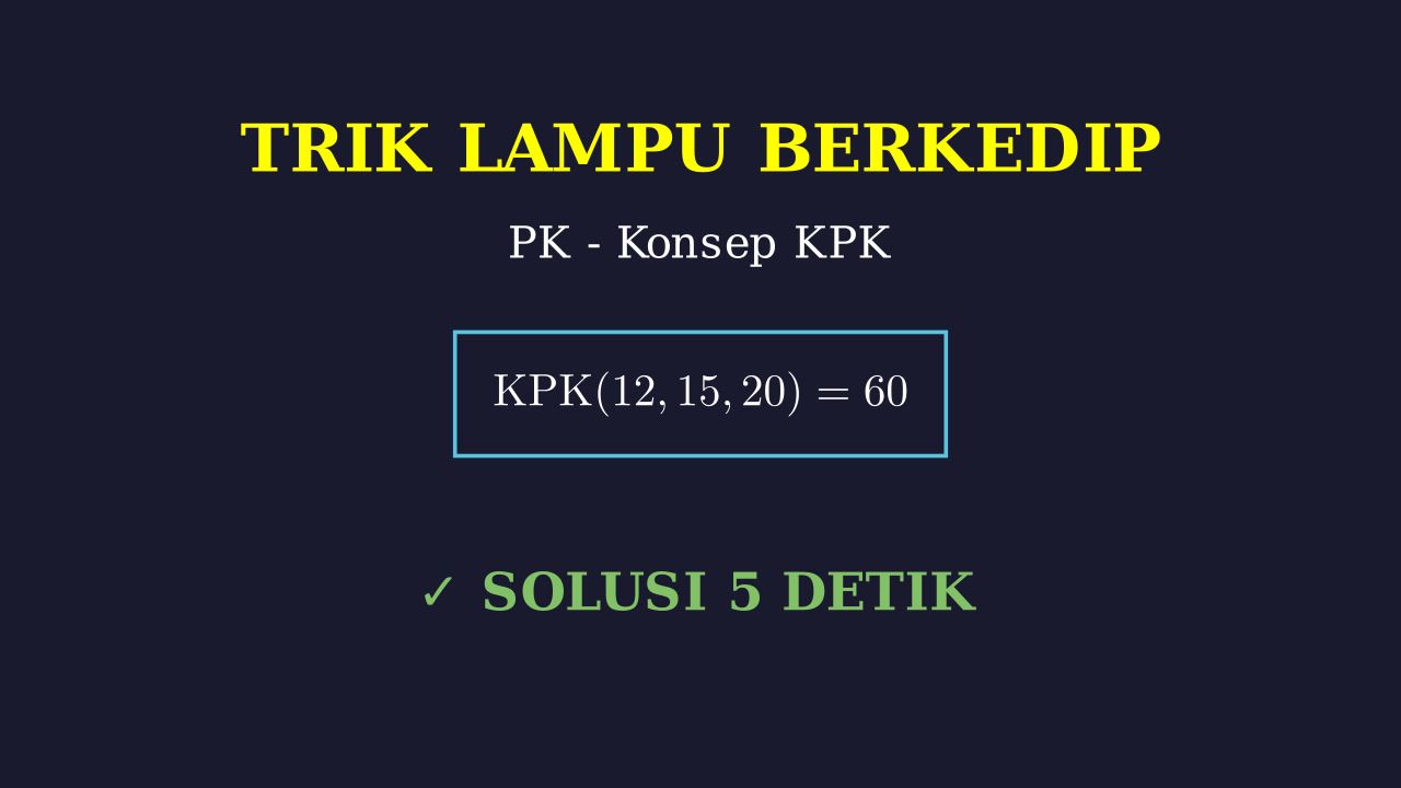Trik Cepat KPK: Lampu Berkedip Bersama