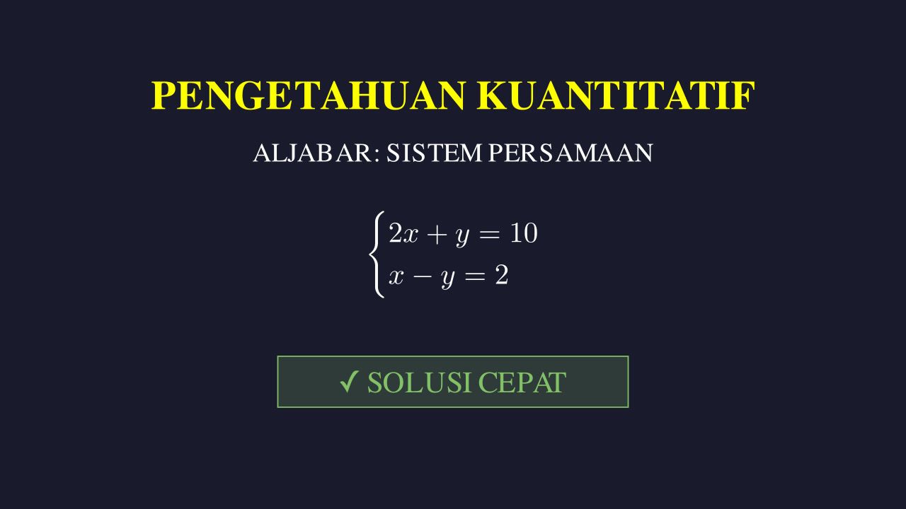 Sistem Persamaan Linear
