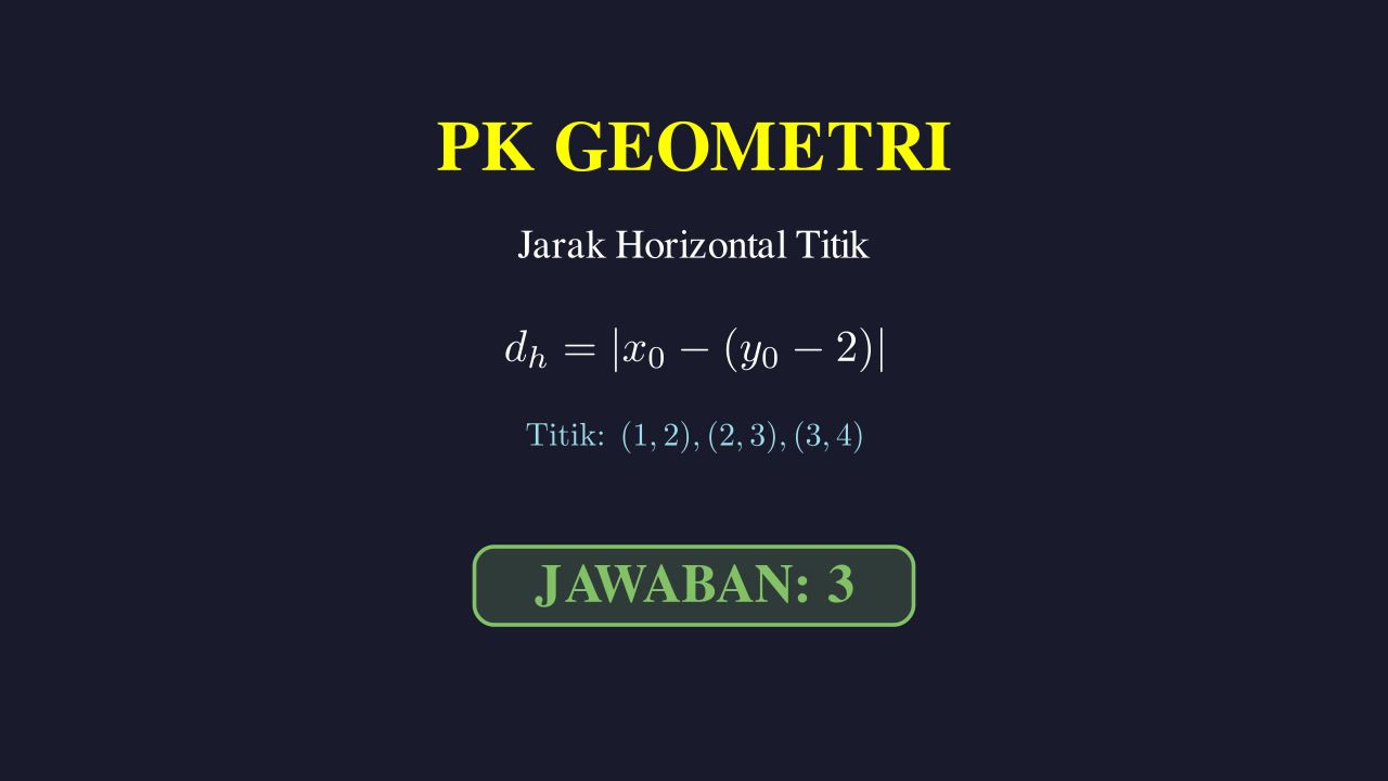 Menghitung Jarak Horizontal Titik ke Garis