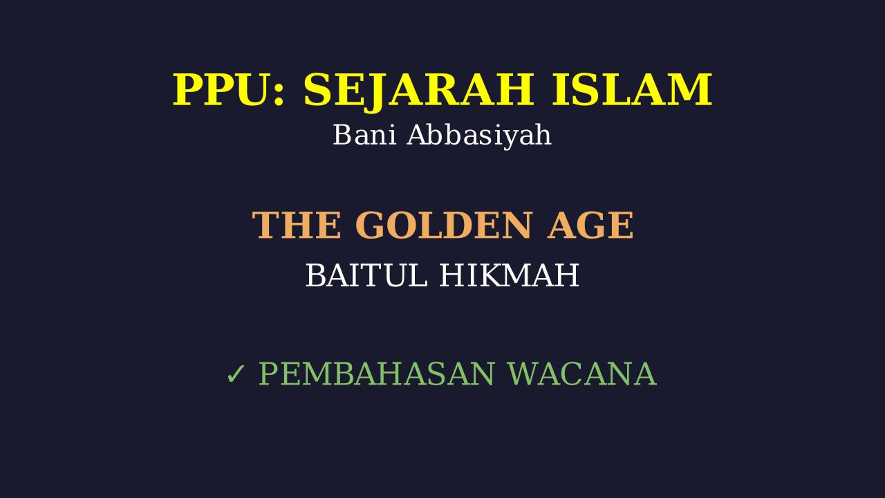 Sejarah Bani Abbasiyah
