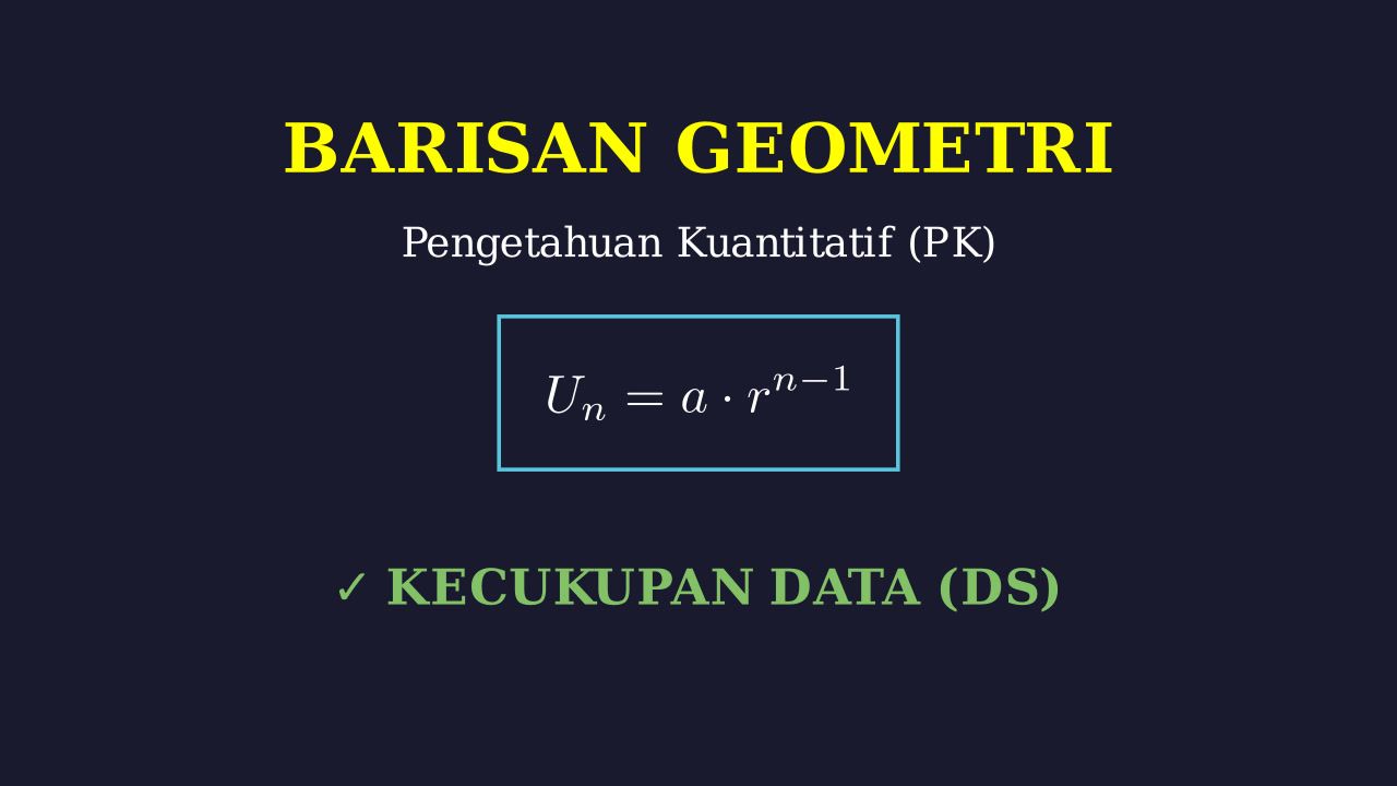 Barisan Geometri: Kecukupan Data