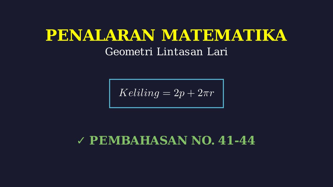 Soal Cerita: Lintasan Lari