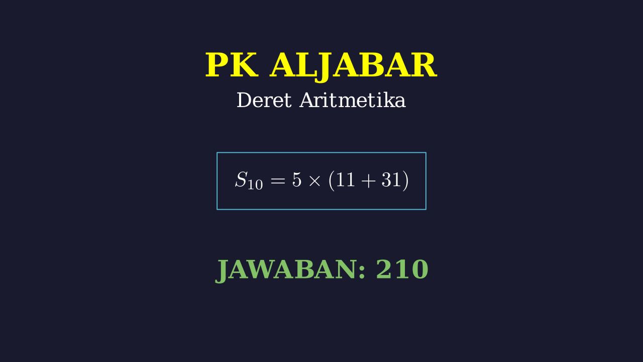 Trik Cepat Menghitung Jumlah Deret Aritmetika