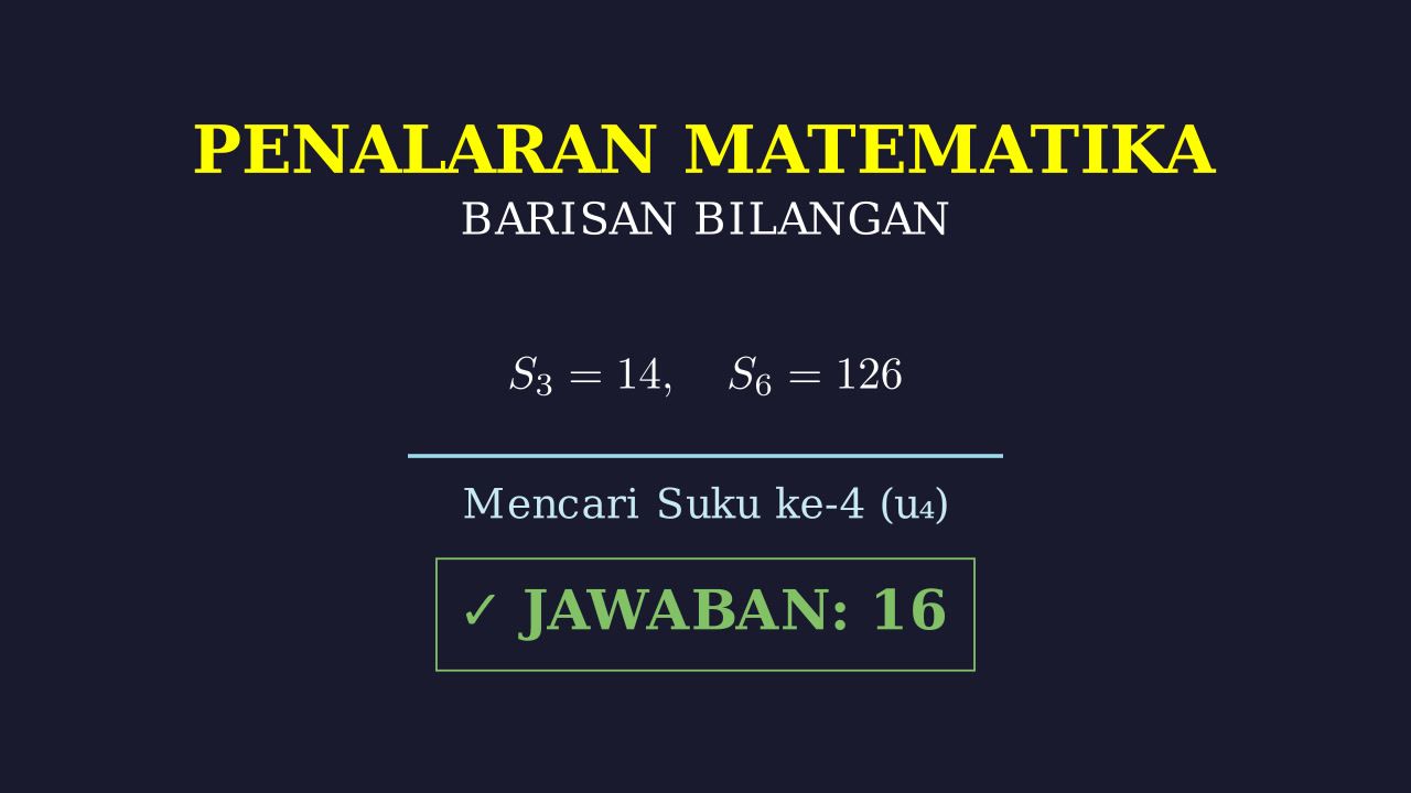 Menentukan Suku Keempat Barisan Geometri