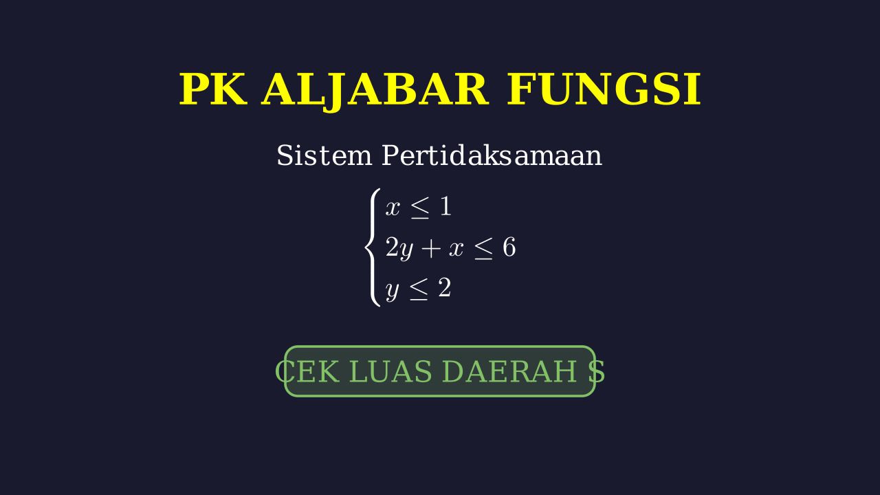 Daerah S: Sistem Pertidaksamaan Linear