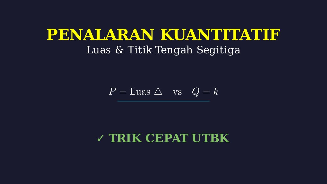 UTBK: Perbandingan Luas & Teorema Titik Tengah