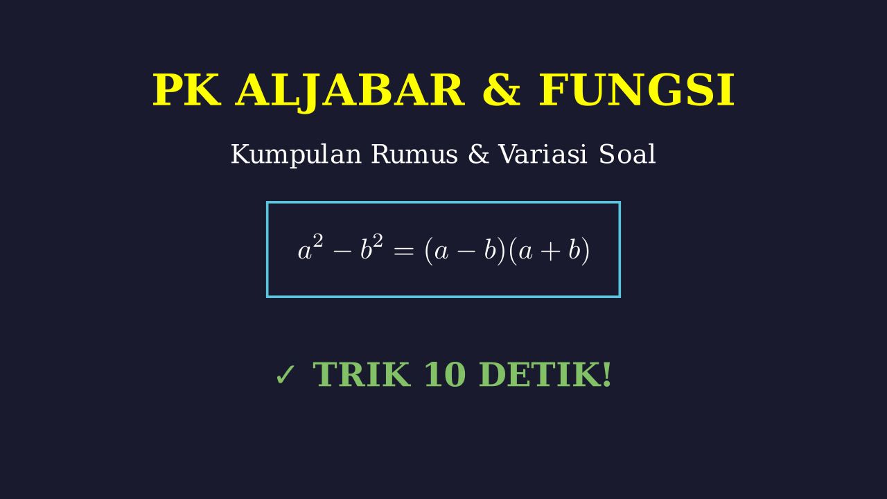 Rumus Aljabar dan Latihan Soal