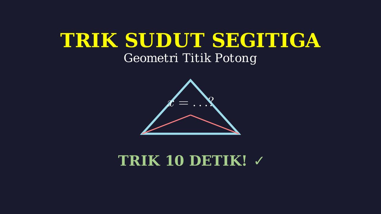 Menghitung Sudut Segitiga Titik Potong