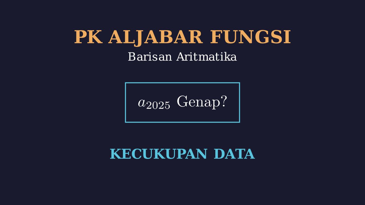 Barisan Aritmatika: Kecukupan Data