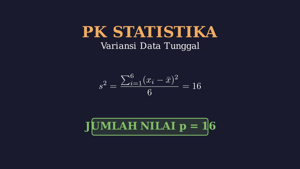 Menentukan Nilai p dari Variansi Data