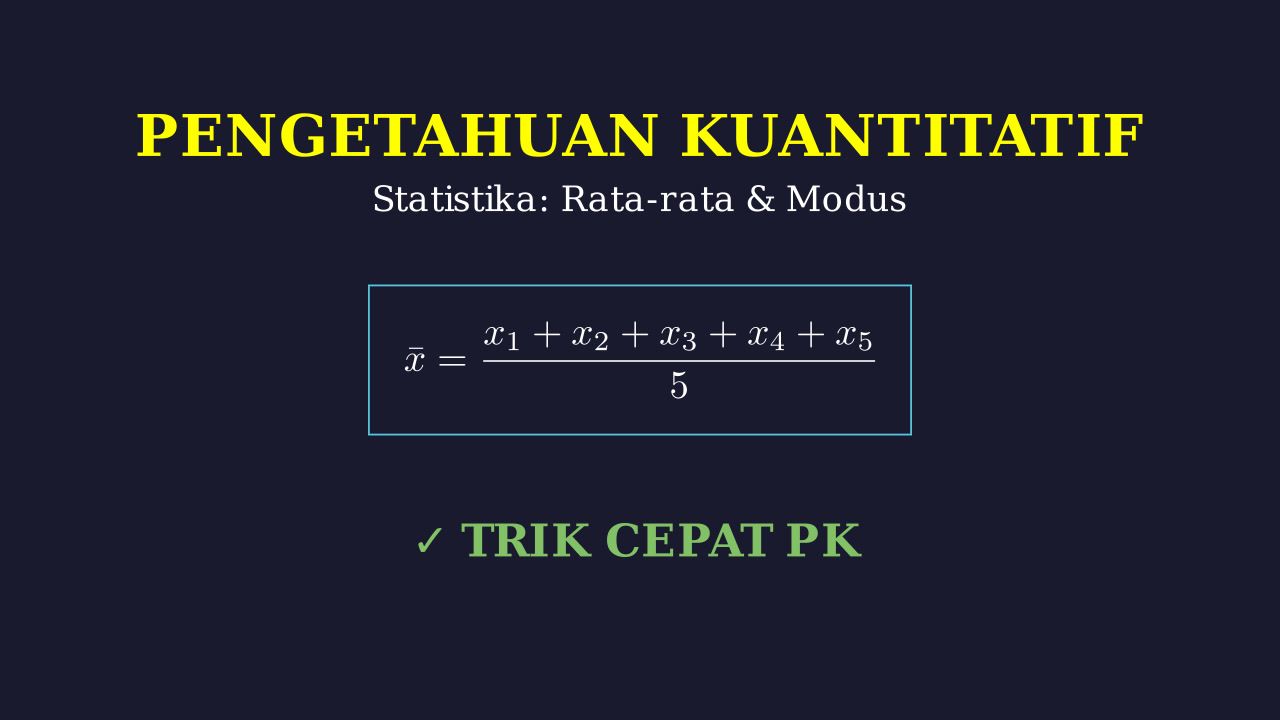 Trik Cepat Rata-rata dan Modus