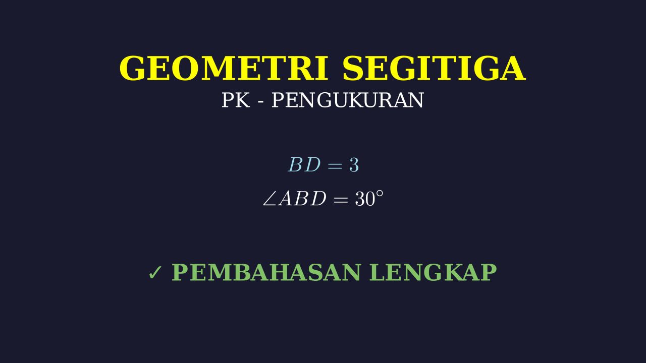 Geometri: Soal Segitiga Siku-Siku