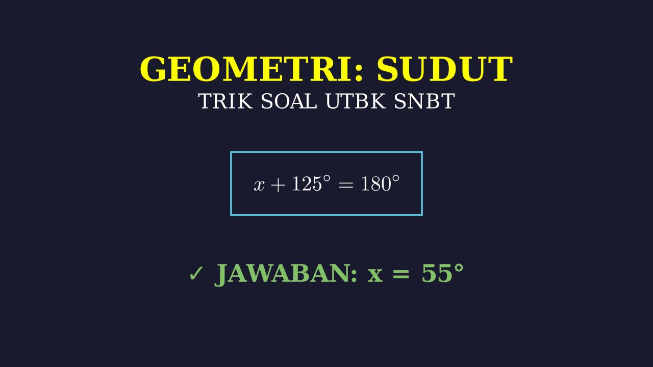 Materi Sudut & Latihan Soal UTBK