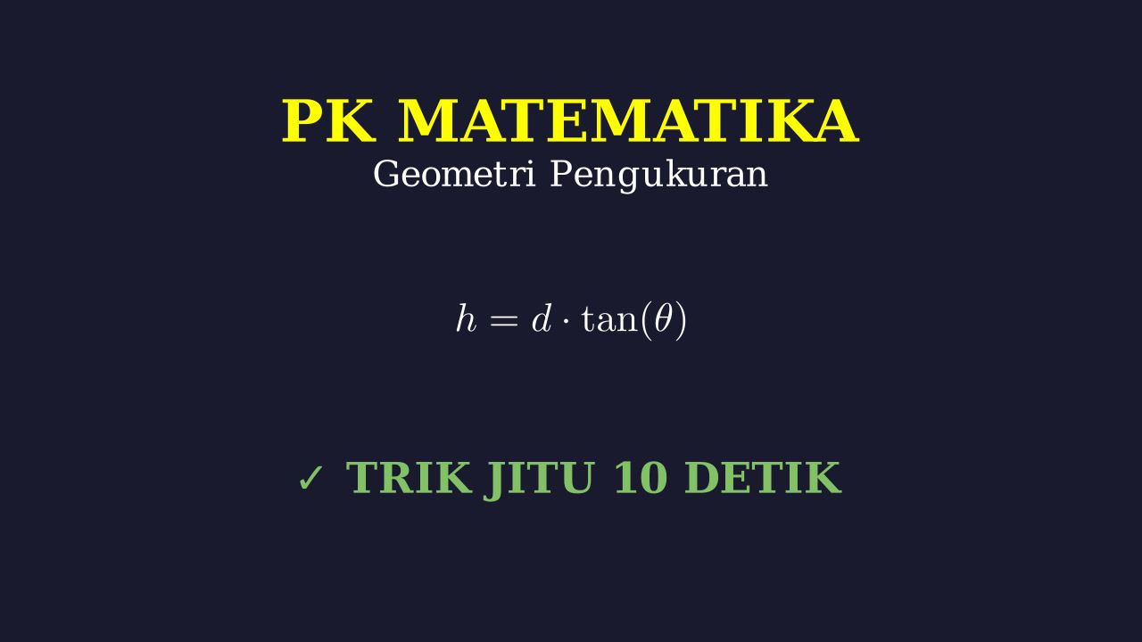 Trik Cepat: Soal Jembatan Penyebrangan