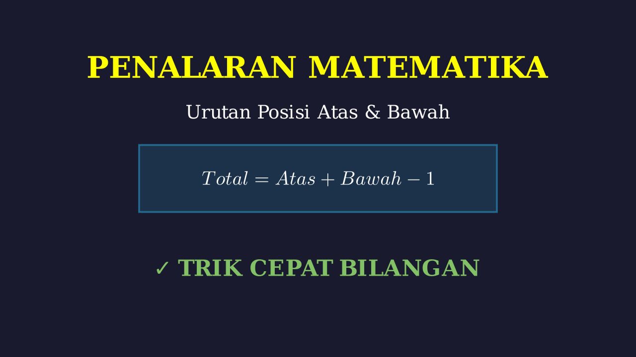Menghitung Urutan Tingkat Atas dan Bawah