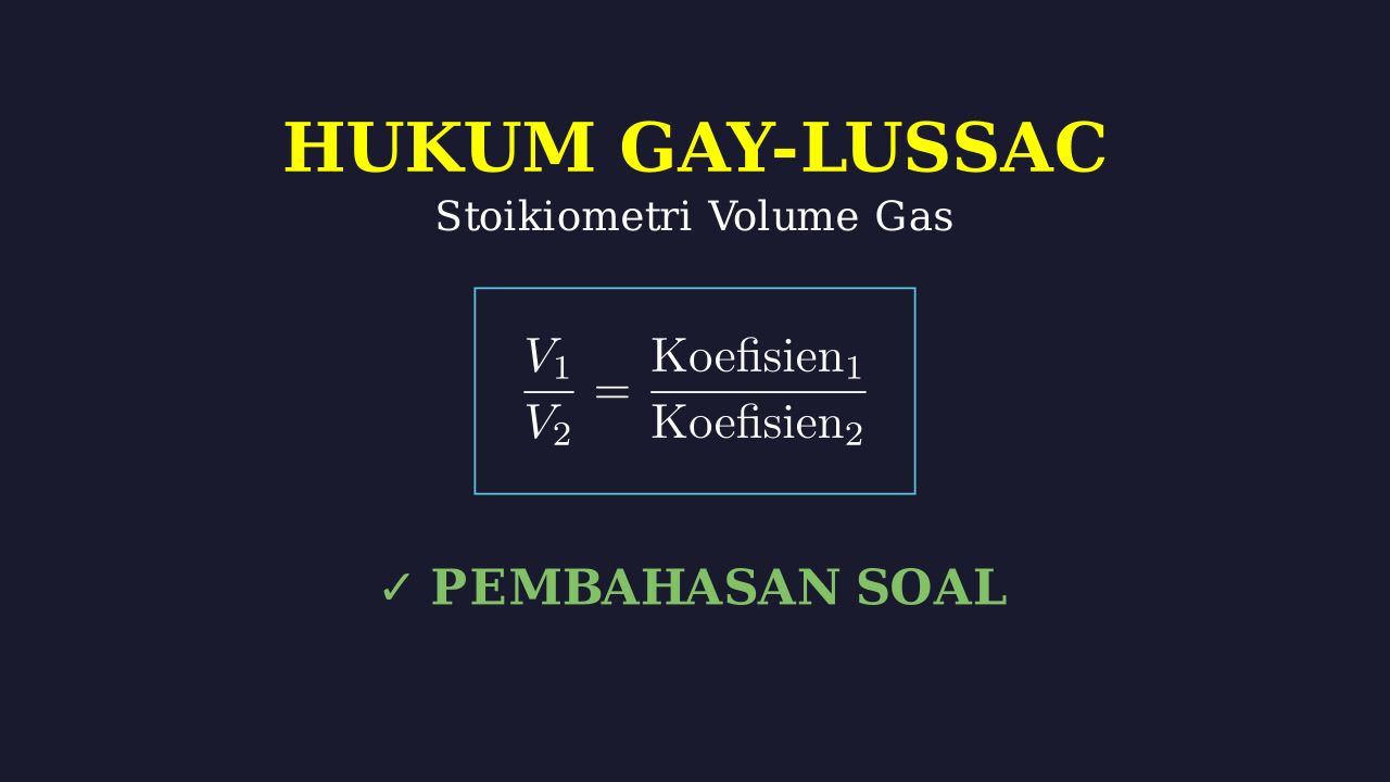 Stoikiometri Gas: Hukum Gay-Lussac