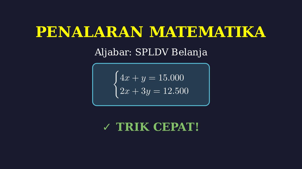 SPLDV: Soal Cerita Belanja Alat Tulis