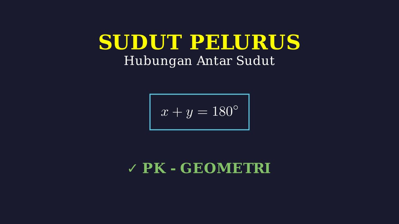 Hubungan Antar Sudut: Sudut Pelurus