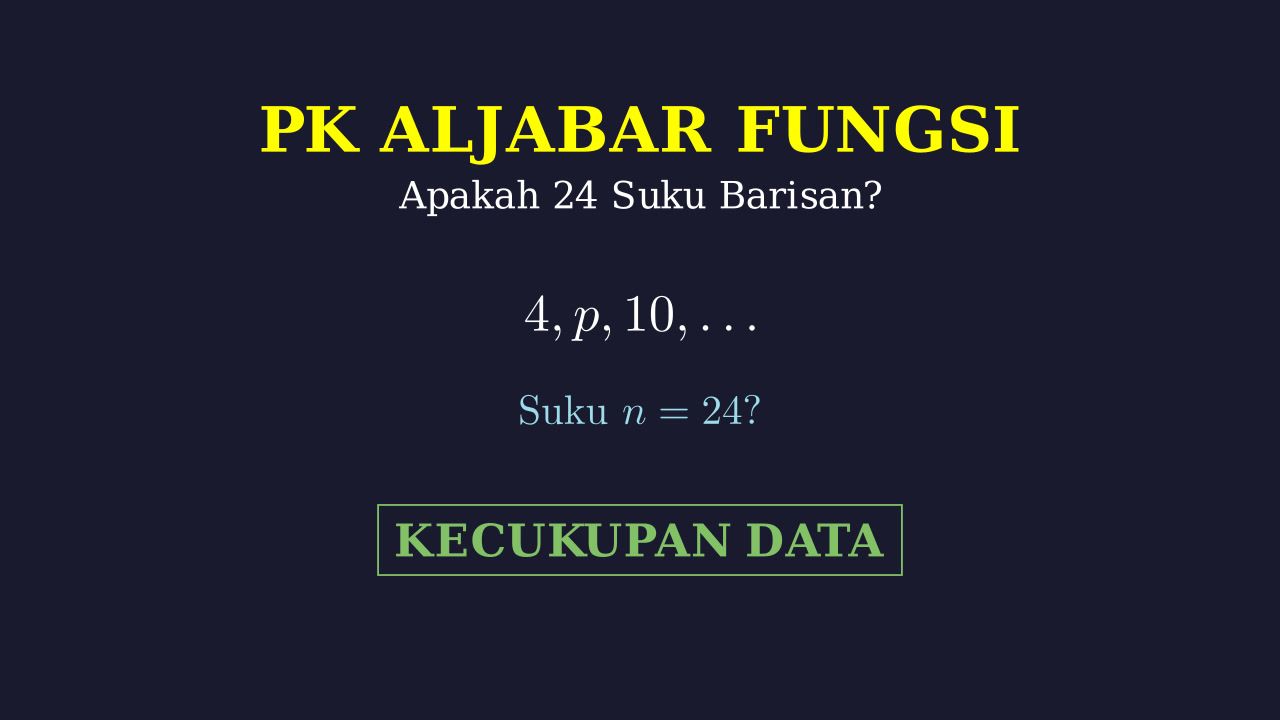 Kecukupan Data: Barisan Bilangan