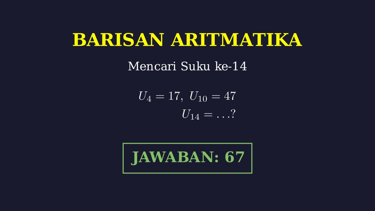 Barisan Aritmatika: Mencari Suku ke-n