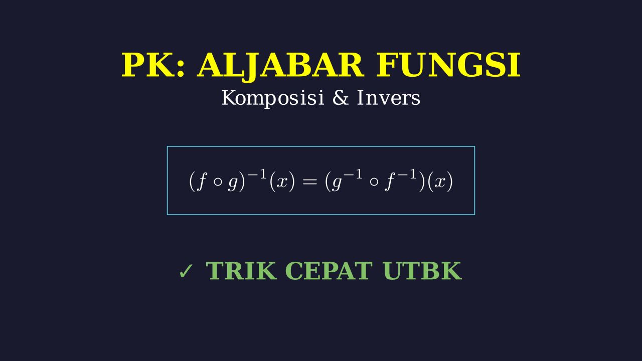 Fungsi Komposisi dan Invers