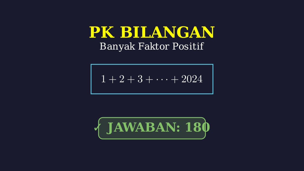 Banyak Faktor Positif dari 1+2+...+2024