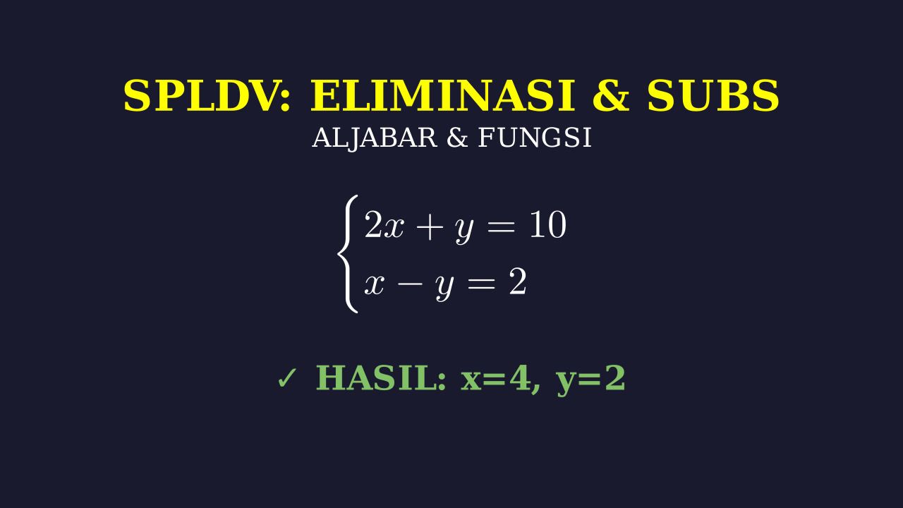 SPLDV: Metode Eliminasi dan Substitusi