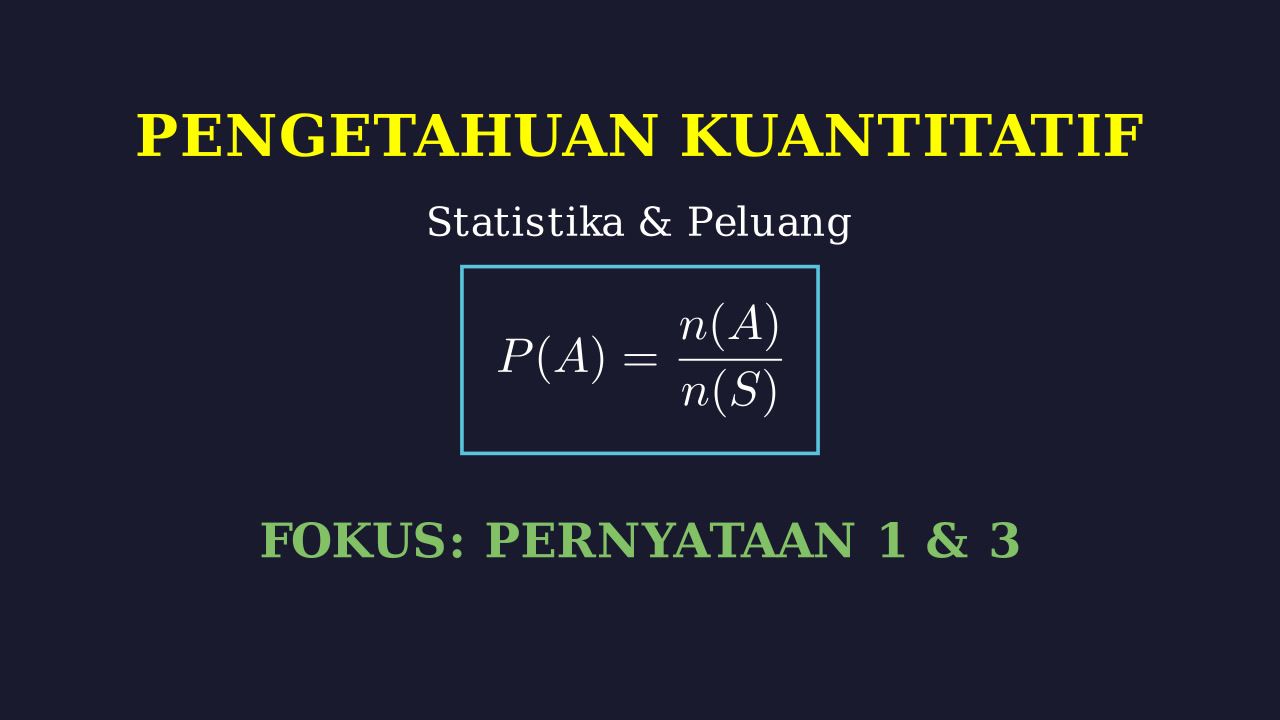 Pembahasan Pernyataan 1 dan 3