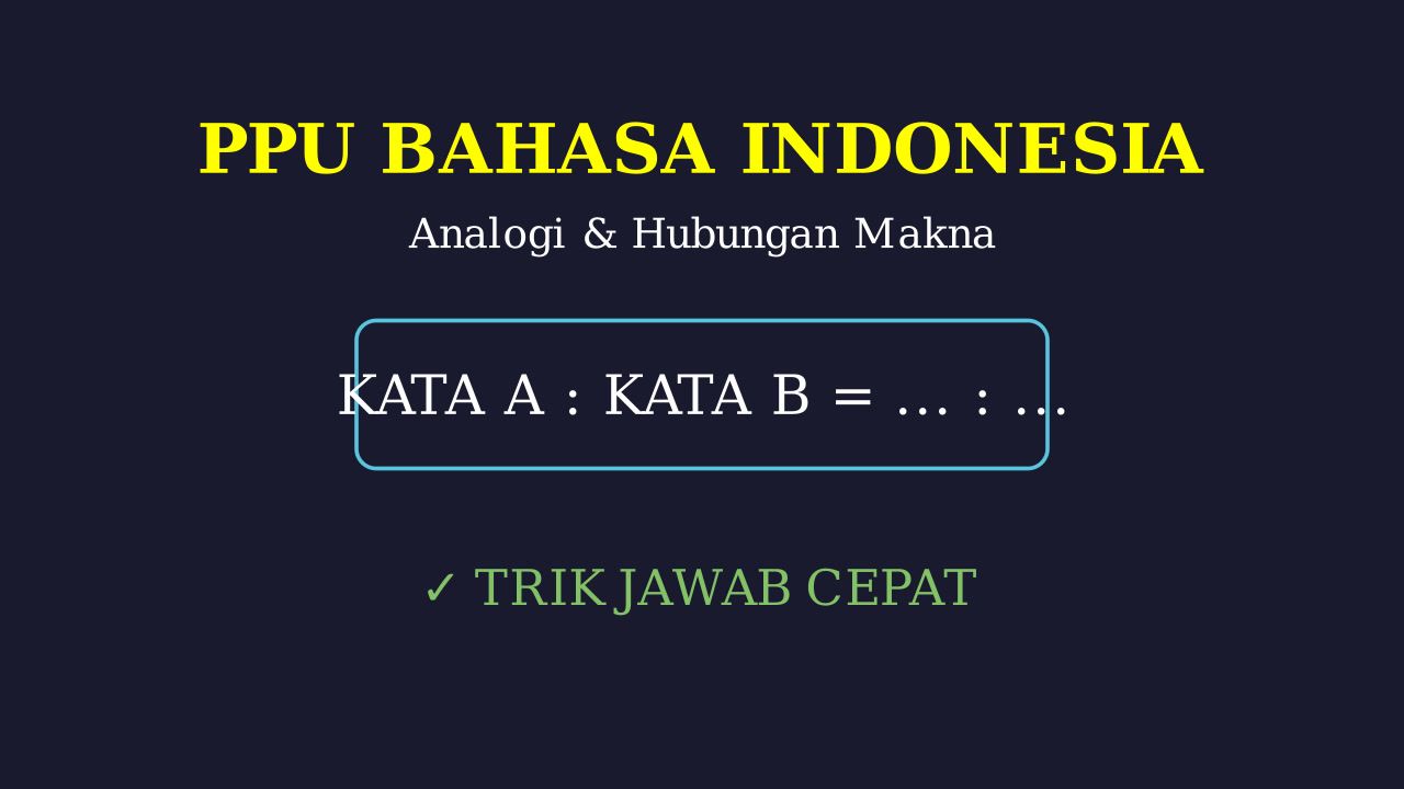 Analogi: Hubungan Makna Kata