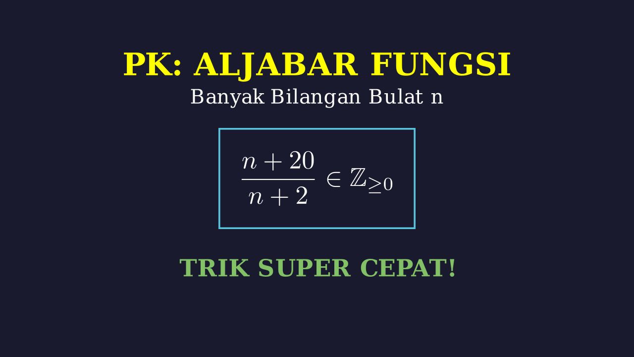 Solusi Aljabar: Bilangan Bulat Tak Negatif