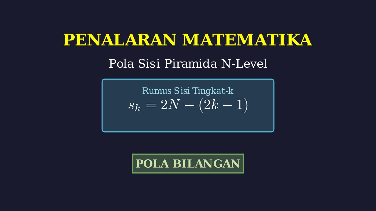 Pola Panjang Sisi Piramida Level N