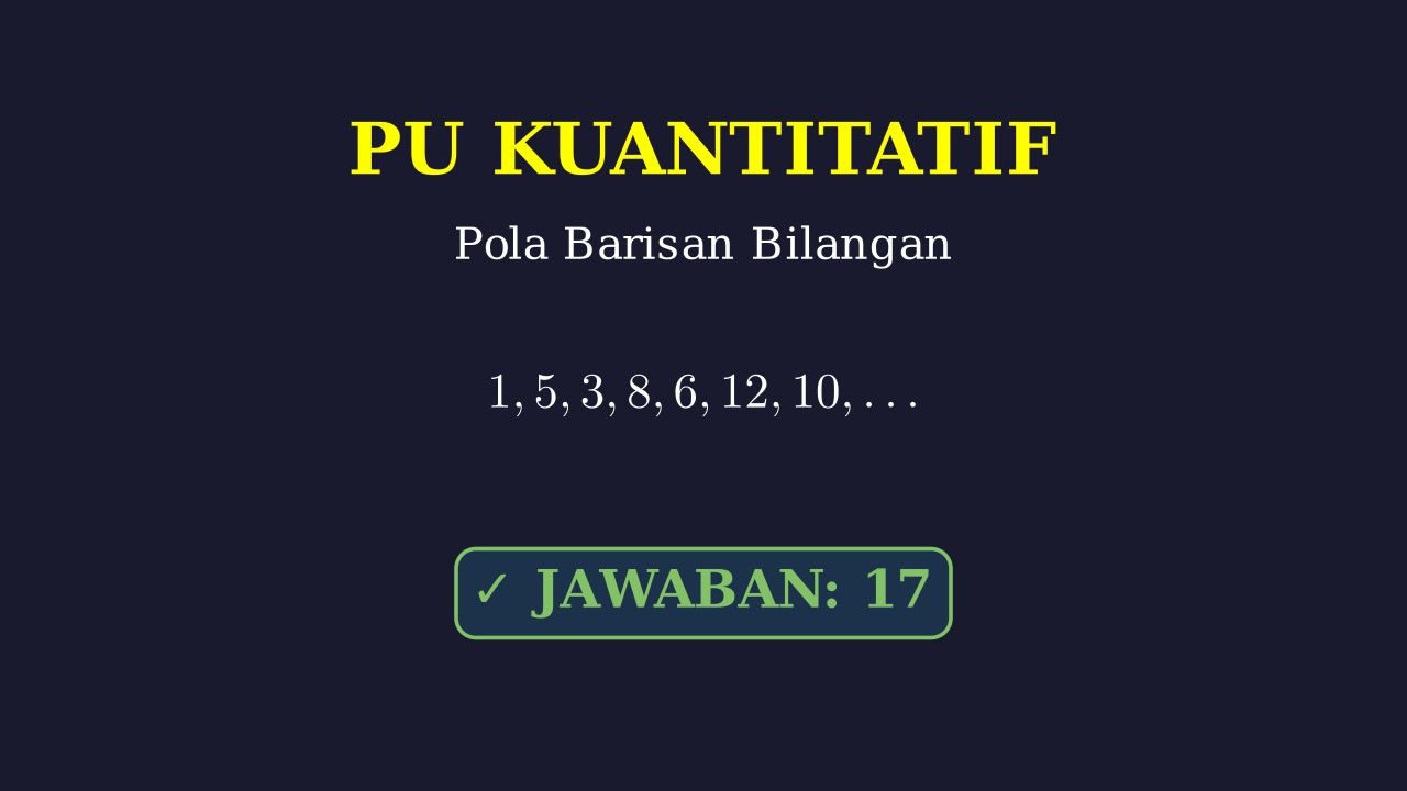 Pola Barisan Bilangan