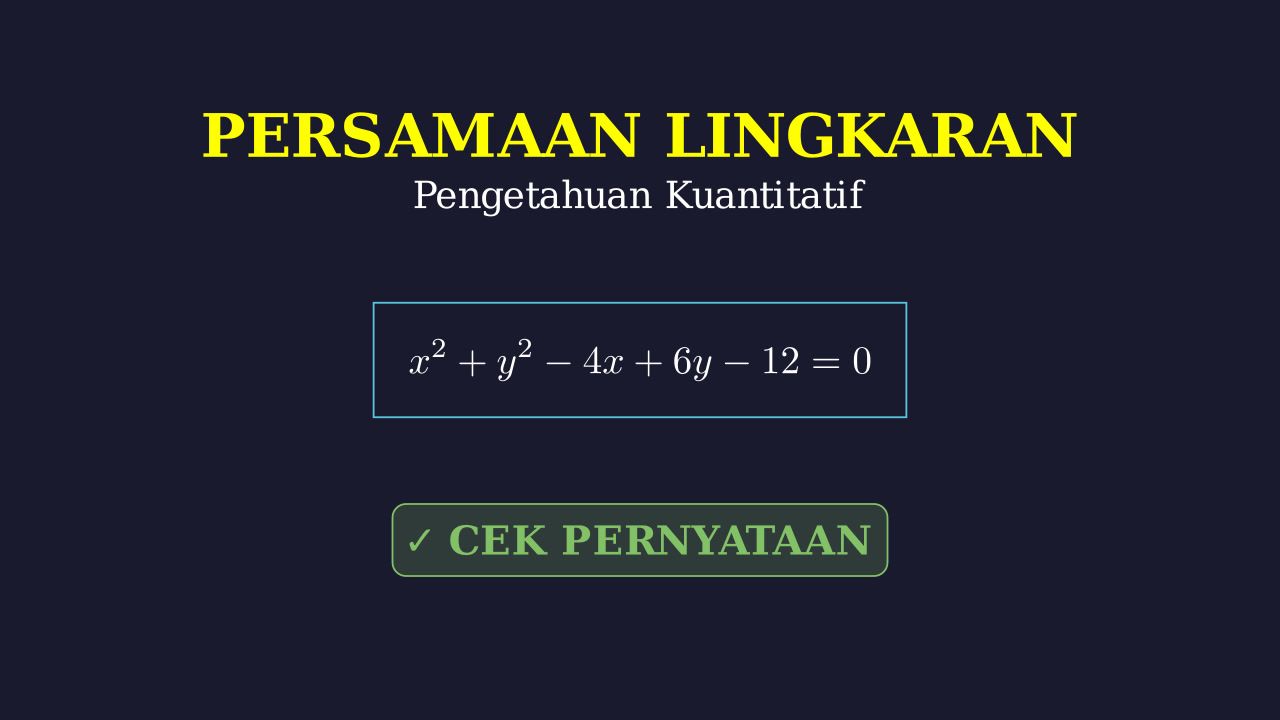 Persamaan Lingkaran: Pusat dan Jari-Jari