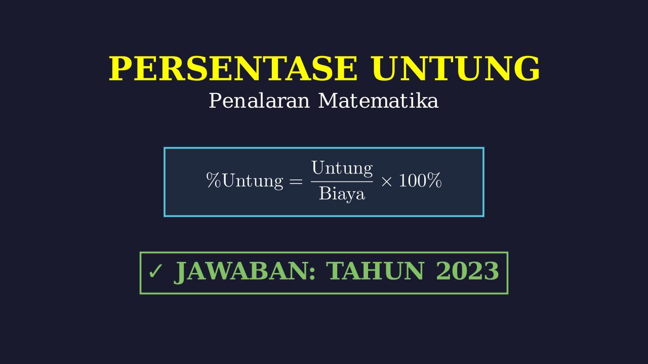 Menghitung Persentase Keuntungan Tahunan