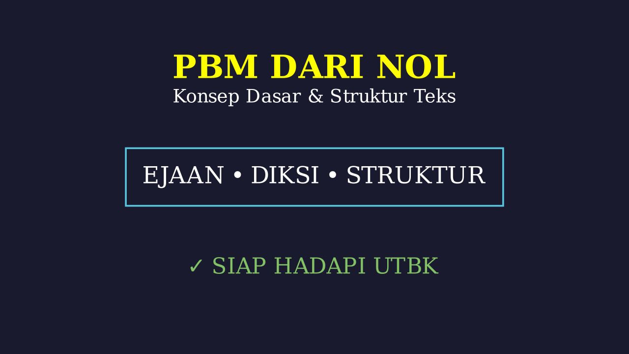 Belajar PBM Dari Nol