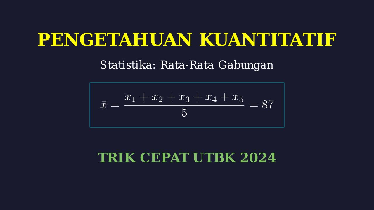 Statistika: Mencari Nilai Ujian