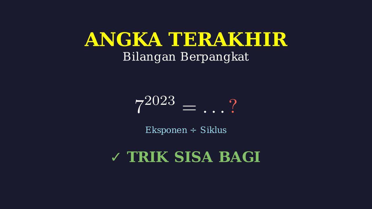 Trik Angka Terakhir Bilangan Berpangkat