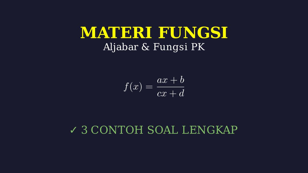 Materi Fungsi & Contoh Soal