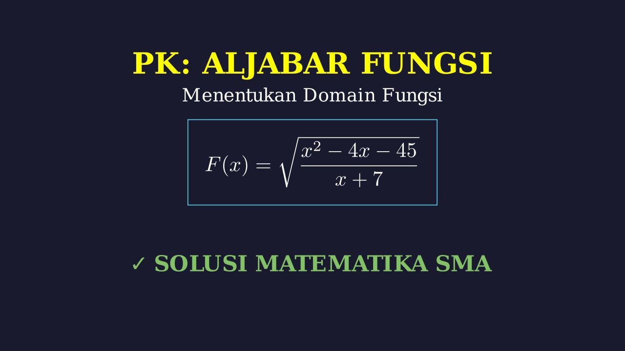 Domain dan Grafik Fungsi Bentuk Akar