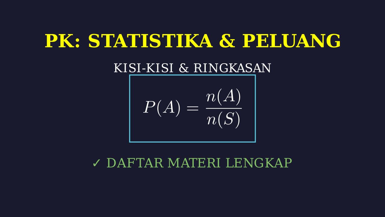 Kisi-kisi Penilaian Akhir: Materi dan Rumus