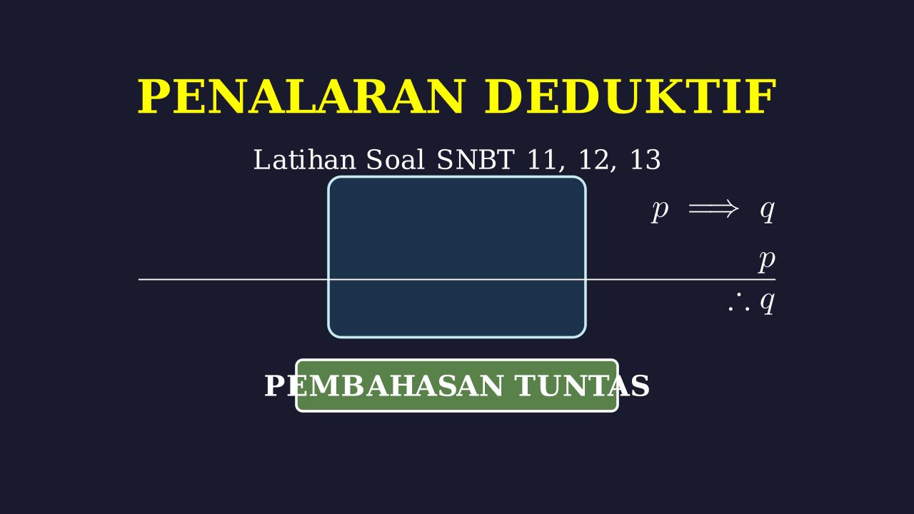 Pembahasan Soal Penalaran Deduktif