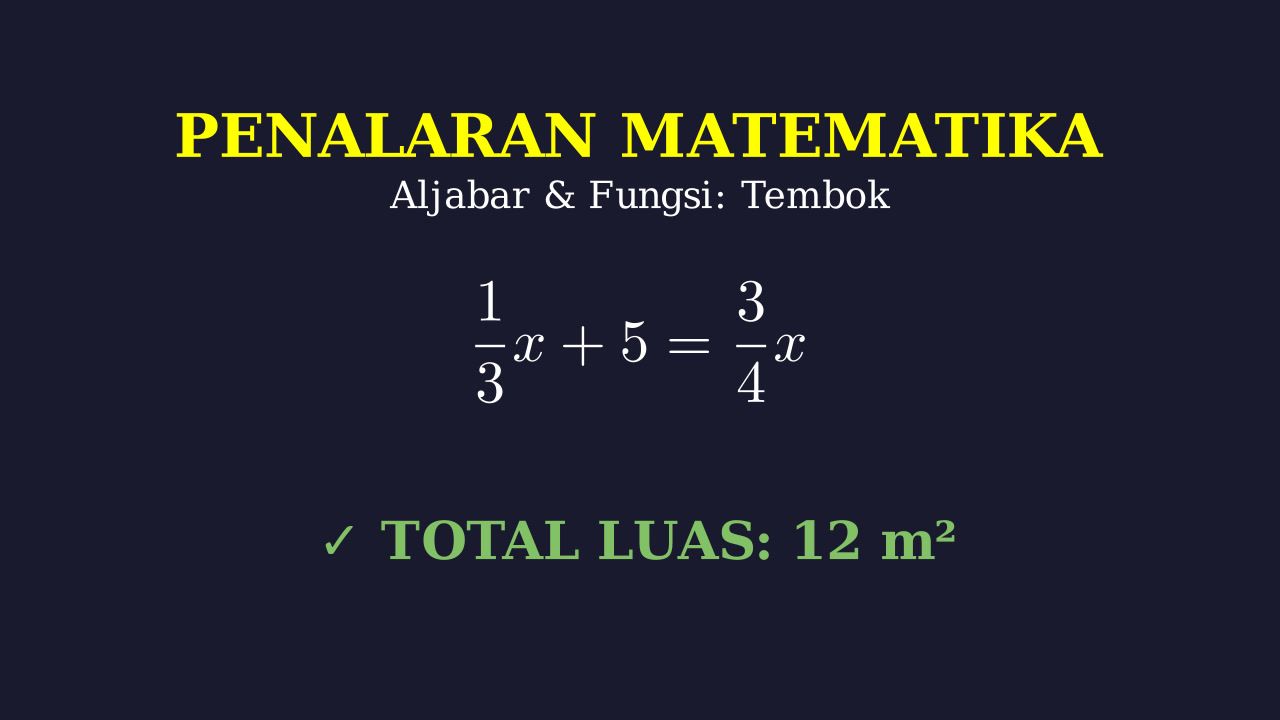 Soal Cerita: Menghitung Luas Tembok
