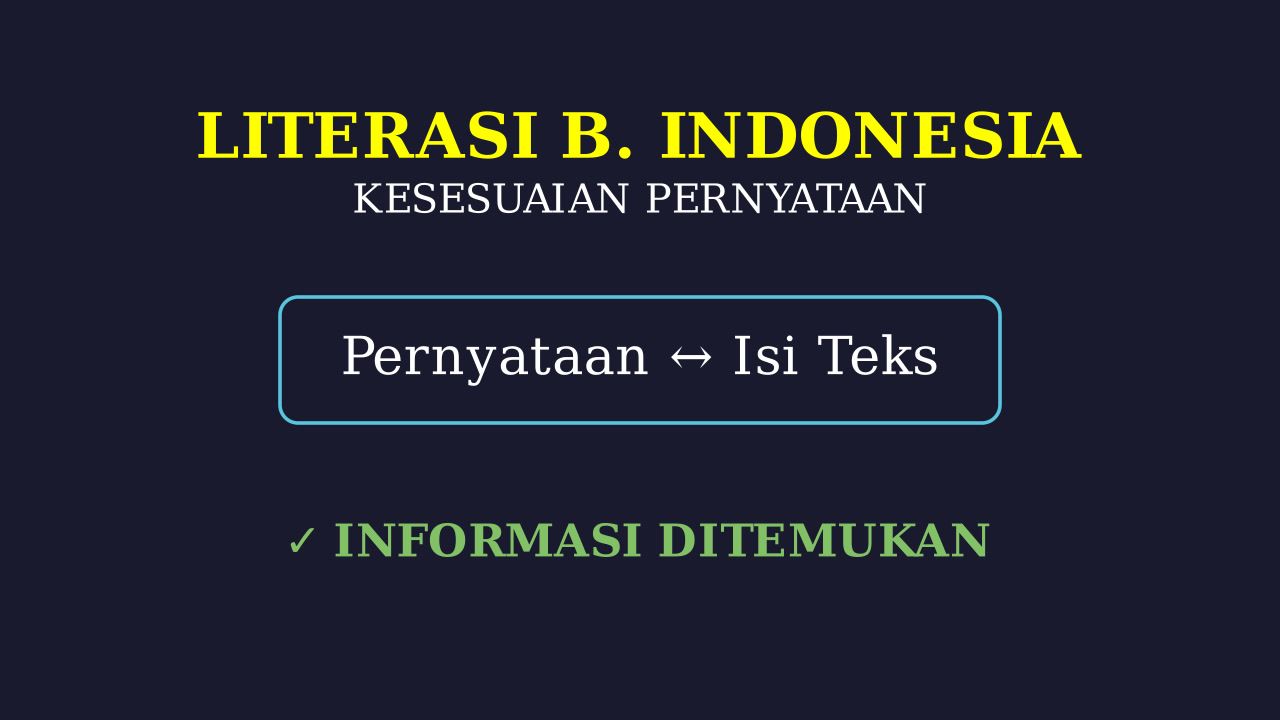 Kesesuaian Pernyataan