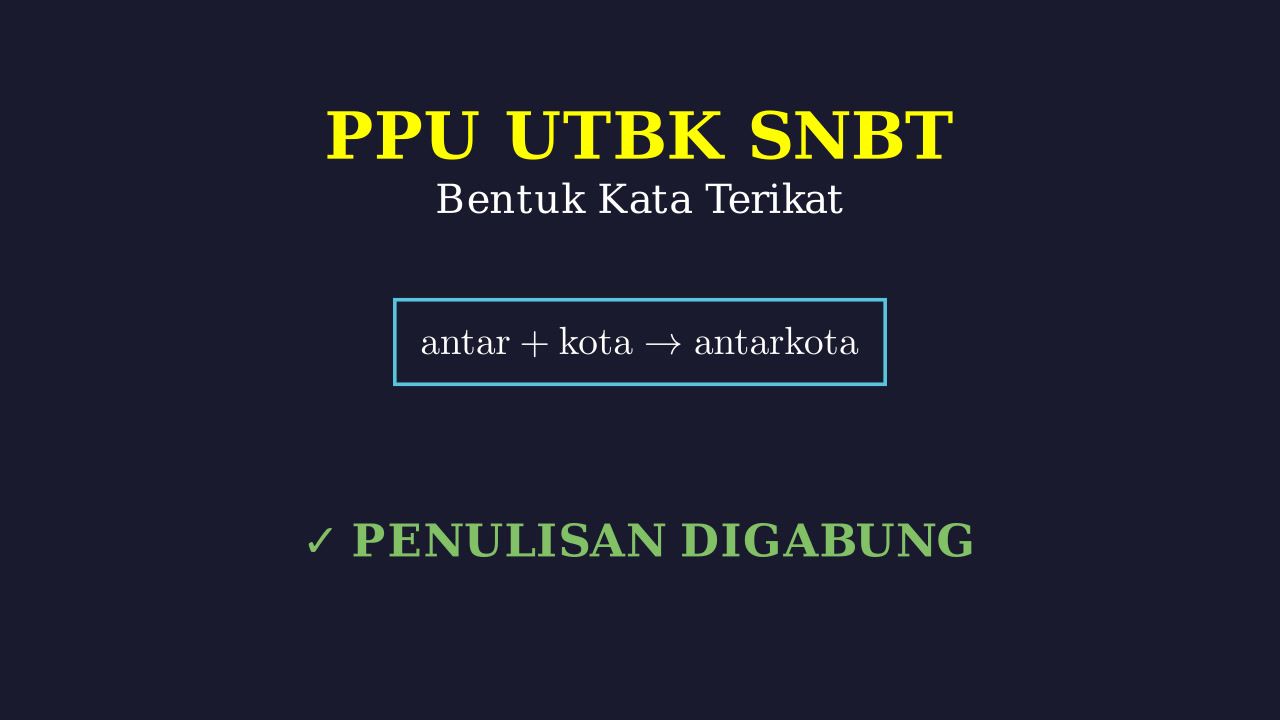 Aturan Penulisan Kata Terikat