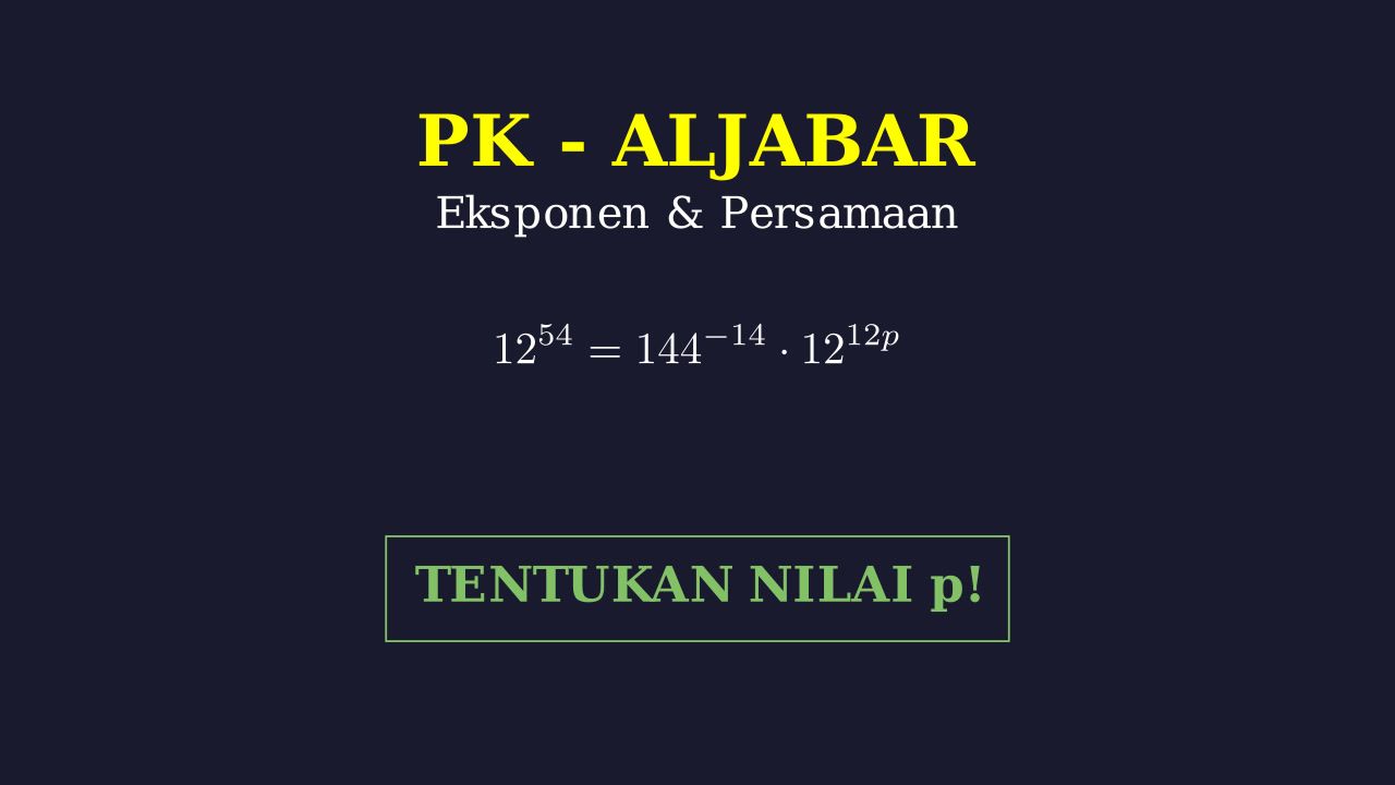 Persamaan Eksponen: Mencari Nilai p