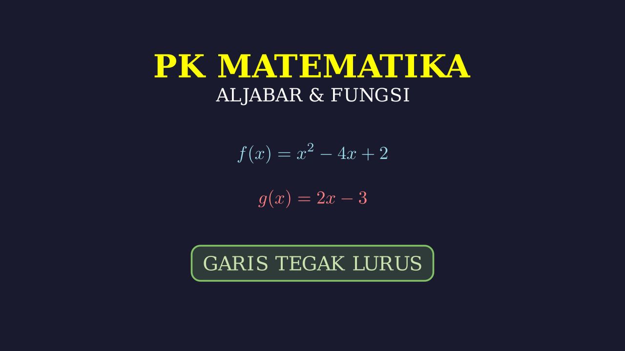 Persamaan Garis Tegak Lurus Titik Potong