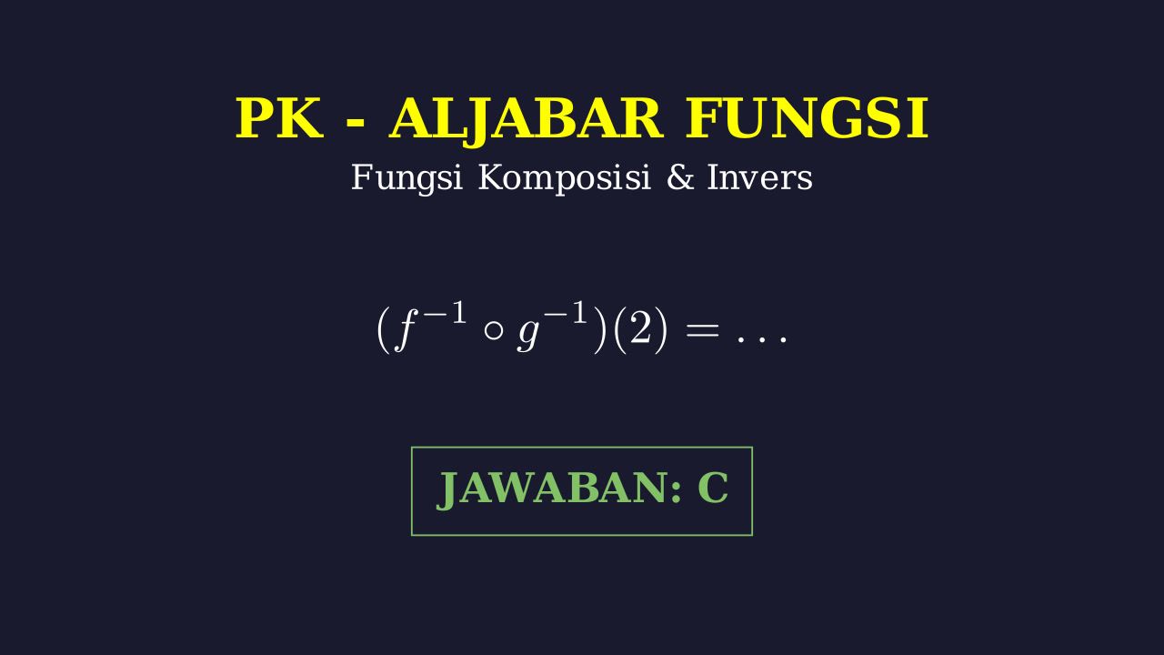 Komposisi Fungsi Invers